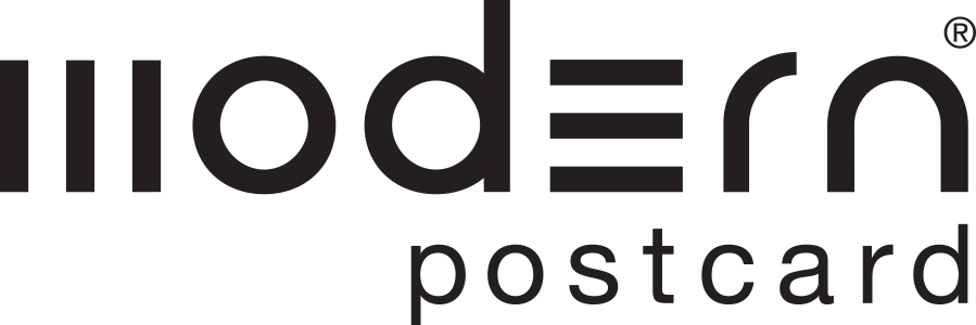 Modern Postcard direct mail marketing logo